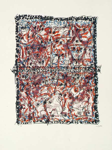 _ARCH_ Oiseaux ï¿½ la fenï¿½tre, 1980 par Jean Paul Riopelle, R.C.A. - Galerie Lamoureux Ritzenhoff