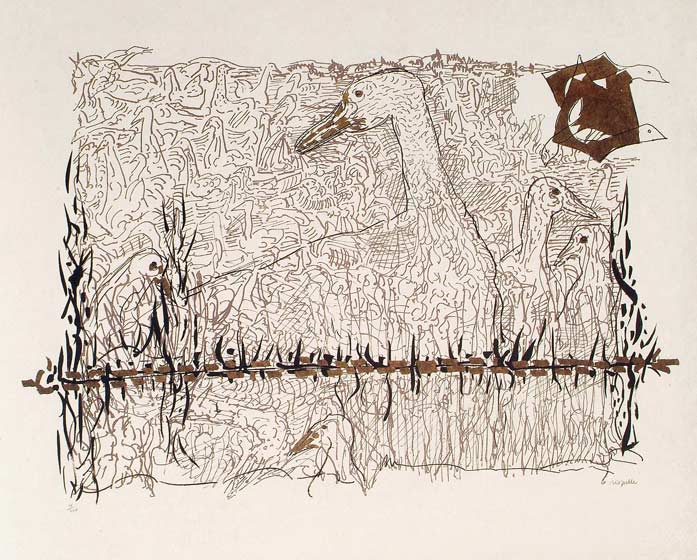 _ARCH_ Sur l'étang, 1981 par Jean Paul Riopelle, R.C.A. - Galerie Lamoureux Ritzenhoff