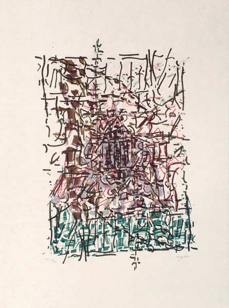 _ARCH_ Clocher cach�, 1985-1989 par Jean Paul Riopelle, R.C.A. - Galerie Lamoureux Ritzenhoff