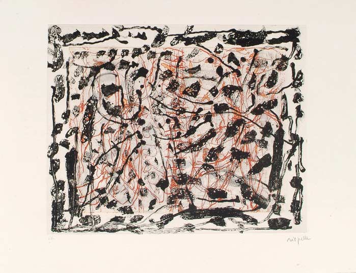 _ARCH_ Les Mouches ï¿½ marier no 7 , 1985 par Jean Paul Riopelle, R.C.A. - Galerie Lamoureux Ritzenhoff