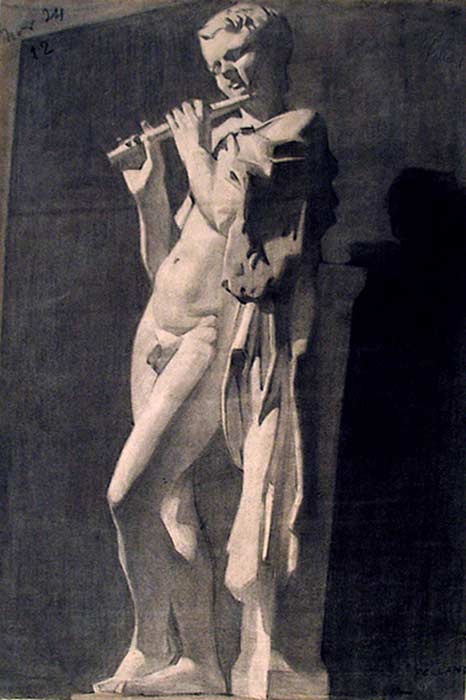 _ARCH_ Jeune Homme  la flte, 1923-1924 par Alfred Pellan - Galerie Lamoureux Ritzenhoff