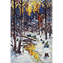 Untitled (Winter forest undergrowth at sunset) By Armand Tatossian (A.R.C.A / R.C.A)