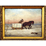 The Ice Load Circa 1850 By Cornelius D. Krieghoff