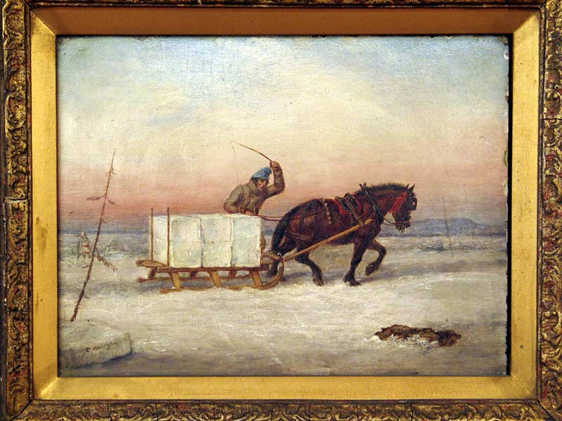 _ARCH_  The Ice Load  Circa 1850 par Cornelius D. Krieghoff - Galerie Lamoureux Ritzenhoff