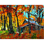 Sugar Shack in Autumn By Horace Champagne, P.S.A