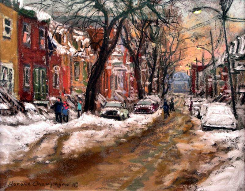 _ARCH_ Laval Street, My Favorite Place (Montreal, Quebec) by Horace Champagne, P.S.A - Galerie Lamoureux Ritzenhoff