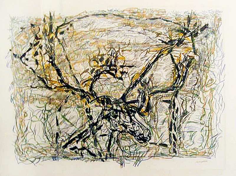 _ARCH_ Caribou, 1976 par Jean Paul Riopelle, R.C.A. - Galerie Lamoureux Ritzenhoff