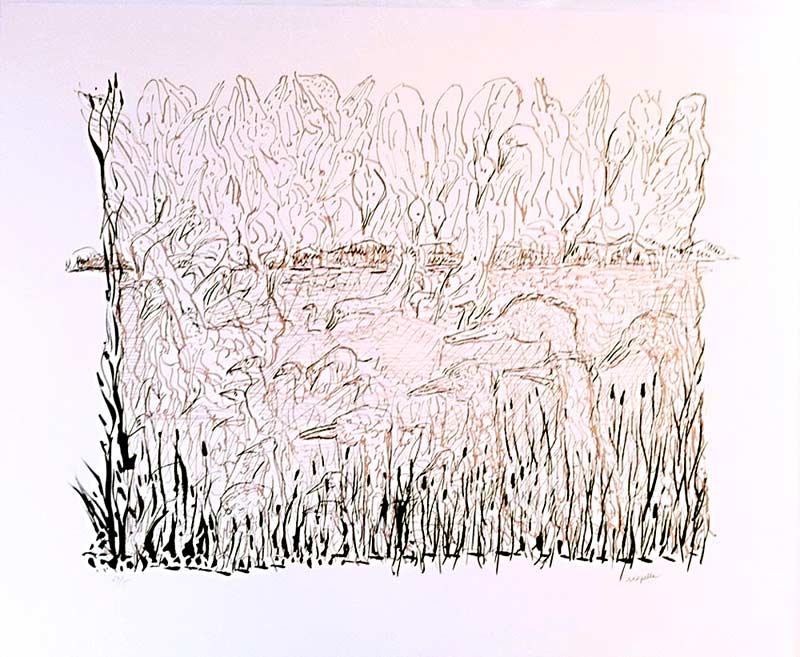 _ARCH_ Swamp, 1981 par Jean Paul Riopelle, R.C.A. - Galerie Lamoureux Ritzenhoff