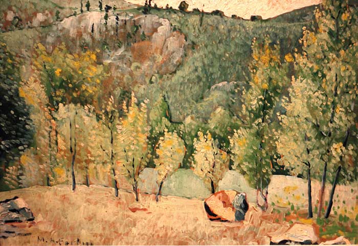 _ARCH_ Study at Lac des Pins, circa 1920 by Marc-Aurele Fortin, R.C.A. - Galerie Lamoureux Ritzenhoff