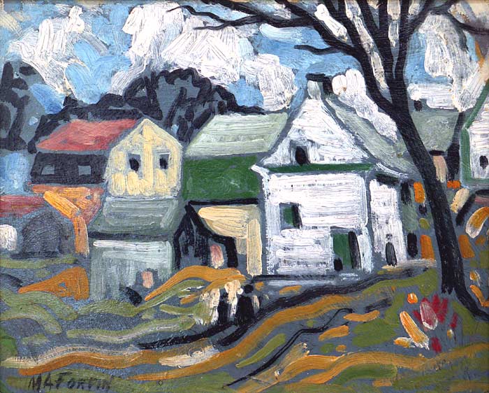 _ARCH_  Houses in Ste-Rose  by Marc-Aurele Fortin, R.C.A. - Galerie Lamoureux Ritzenhoff