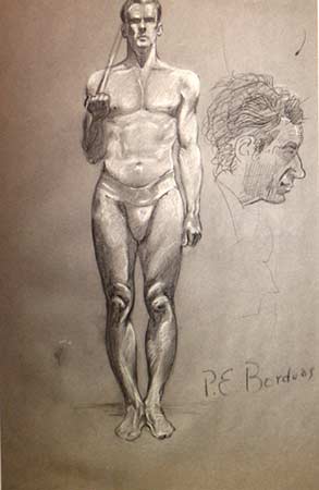 _ARCH_ Study of a Male by Paul-Emile Borduas - Galerie Lamoureux Ritzenhoff