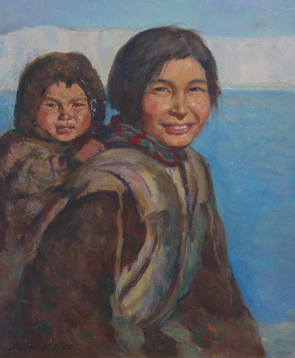 _ARCH_ Eskimo Mother and Child by Adam Sherriff Scott - Galerie Lamoureux Ritzenhoff